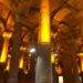Interior view of Binbirdirek Cistern in Istanbul.