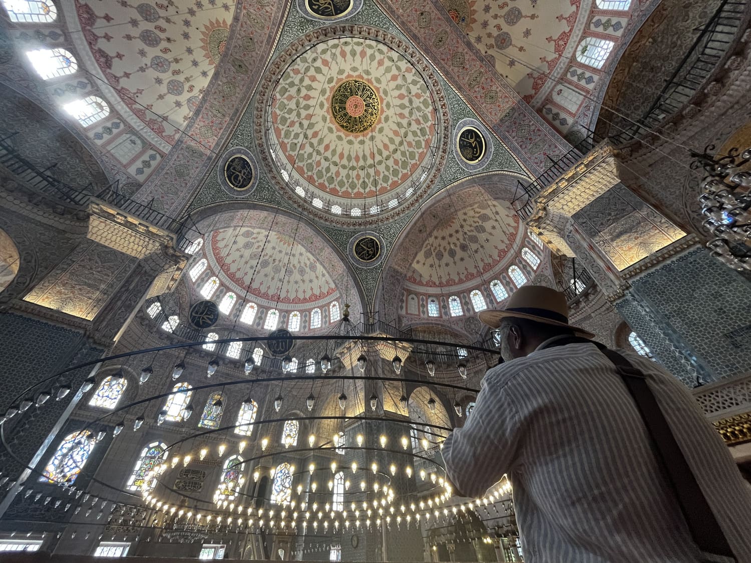 The semi domes cascading from the Blue Mosque's central dome