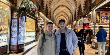 Nice shot of two guests from Australia. in The Egyptian Bazaar