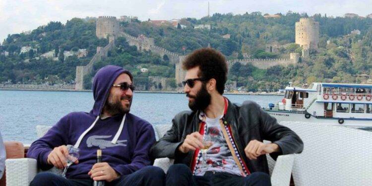 Bulent Karatas and Murat Can enjoying a Bosphorus cruise on The Other Tour Istanbul