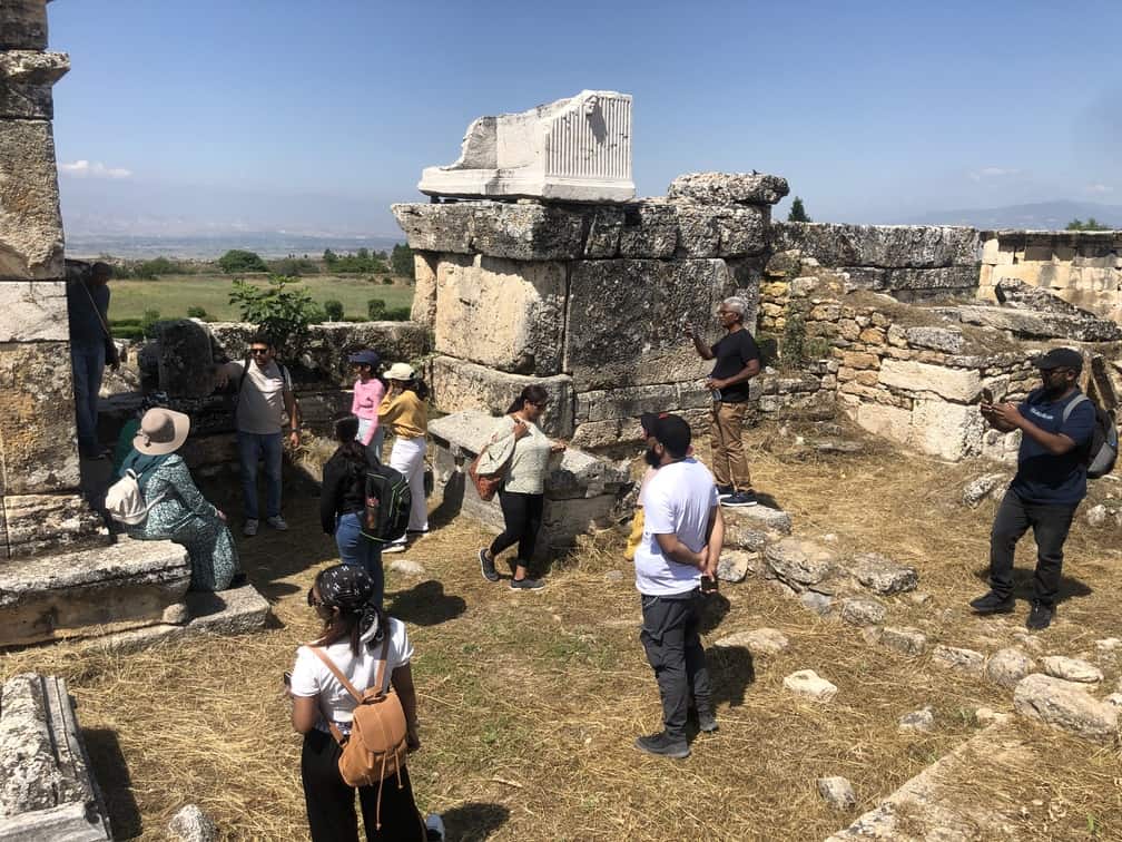 The Necropolis contains a diverse array of burial structures, including sarcophagi, tumuli, and monumental tombs.