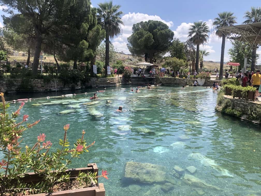 According to legend, Cleopatra, the famous Egyptian queen, was known to have bathed in the mineral-rich thermal waters of the pool during her visit to Hierapolis.