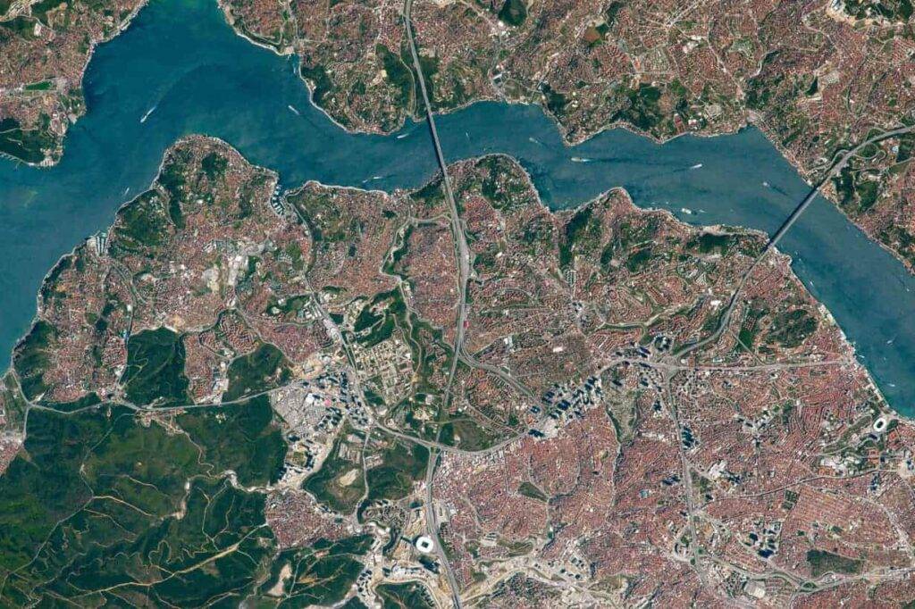 Bosphorus aerial shot