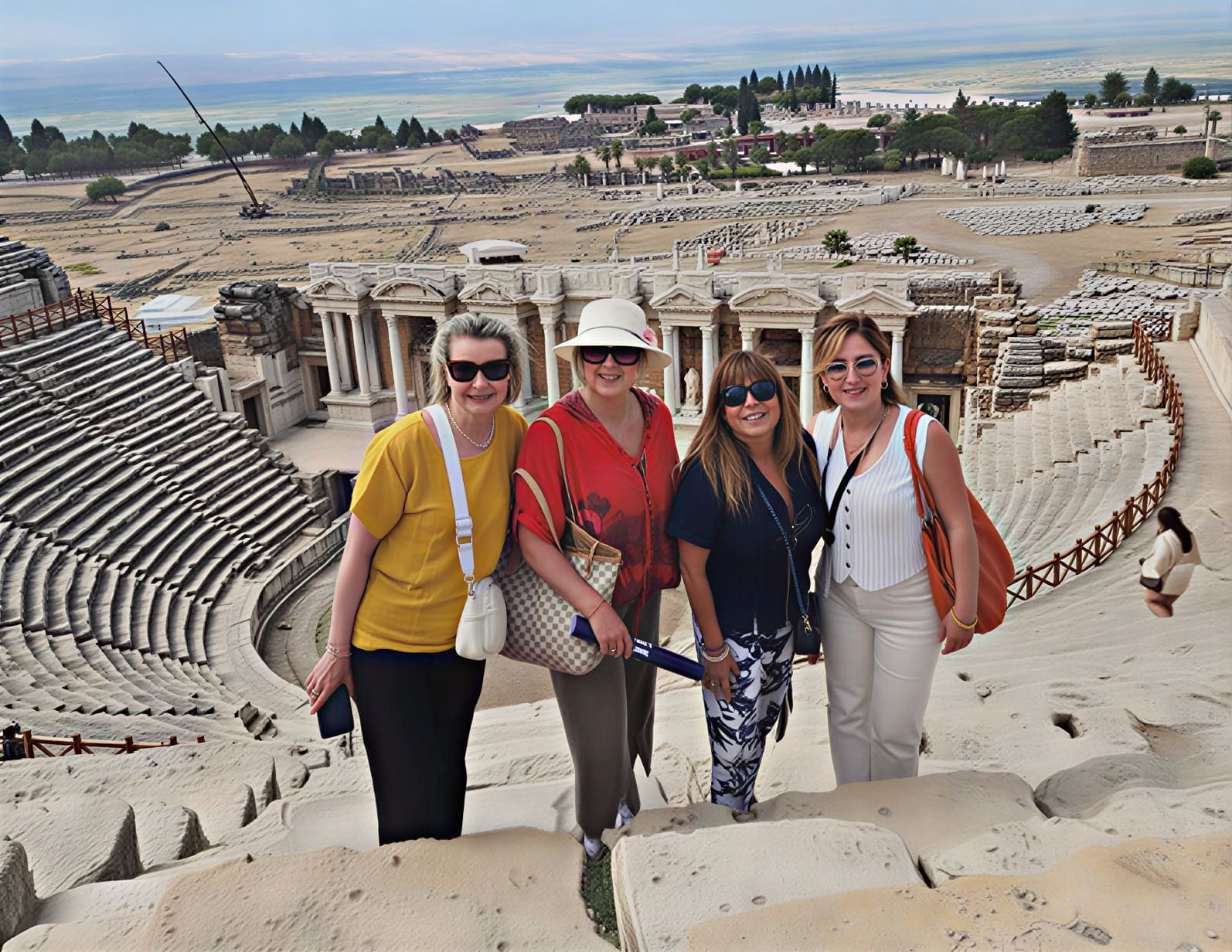 Hatice Kelek and guests atop the Great Theatre