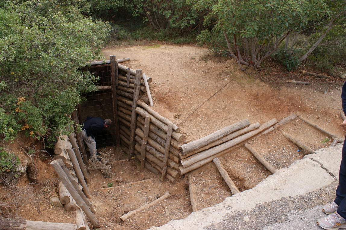 A reconstructed trench on the Gallipoli peninsula