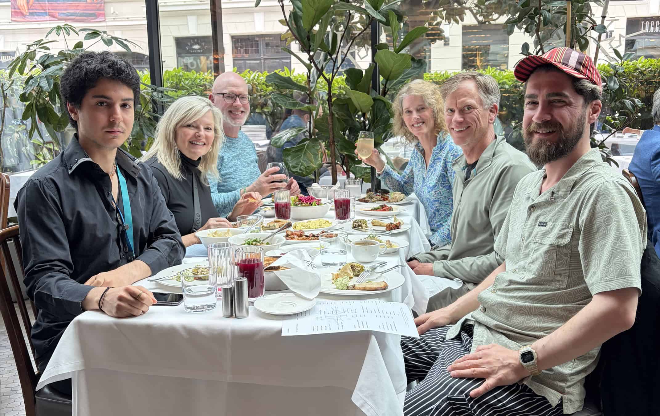 A group of our guests at lunch with their guide at Karaköy Lokantası