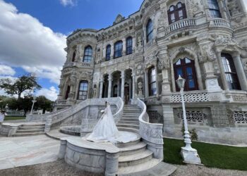 Küçüksu Pavilion on the Asian side of the Bosphorus strait in Istanbul