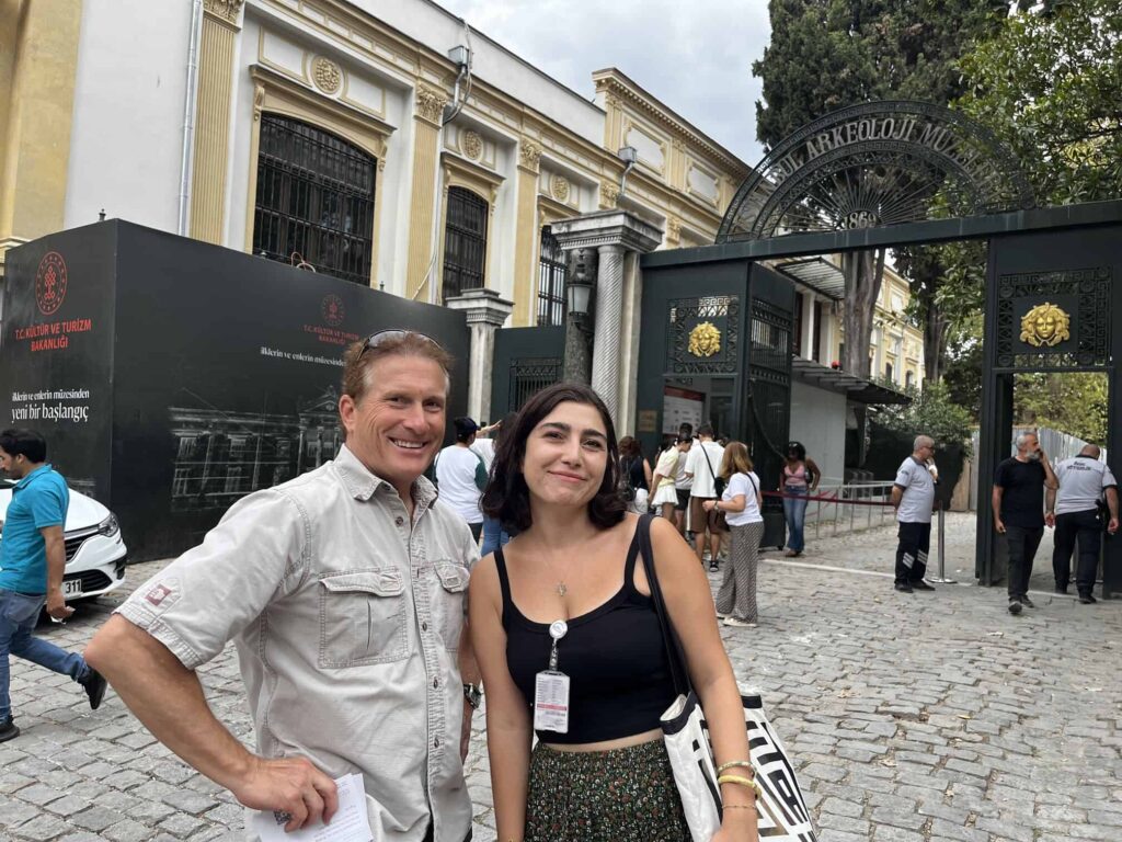 Duygu Sinirtas - Professional Tour guide 2025 Istanbul Archaeological Musem visit with an archaeologist from USA