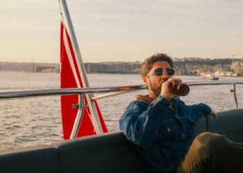 Fethi Karatas enjoying a beer on the private Bosphorus cruise