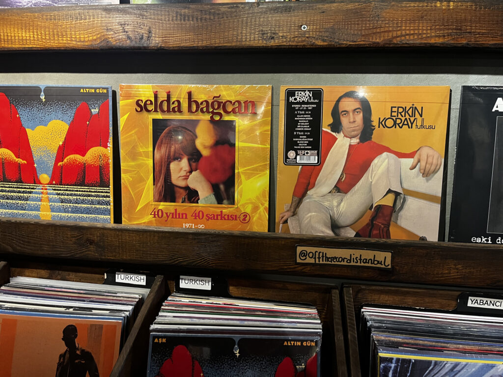 Selda Bagcan and Erkin Koray in Kuzguncuk record store 2025 - The Other Tour Istanbul
