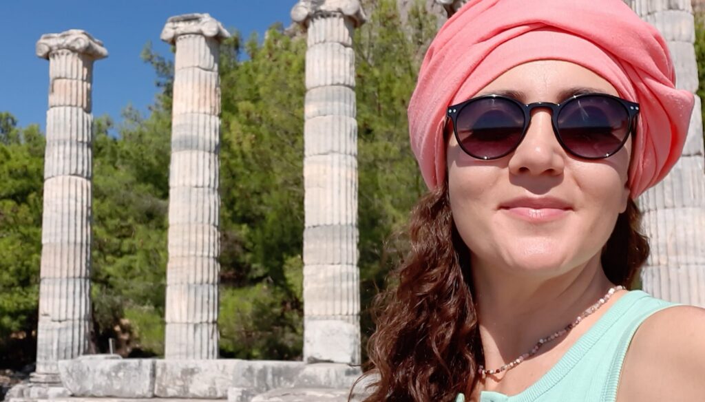 Betül Başak at Priene ancient city, Aegean Turkey