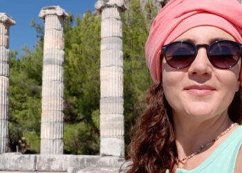 Betül Başak at Priene ancient city, Aegean Turkey