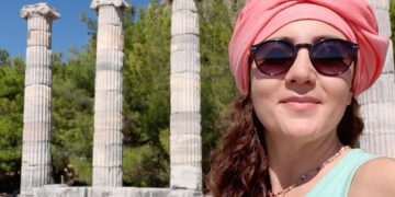 Betül Başak at Priene ancient city, Aegean Turkey