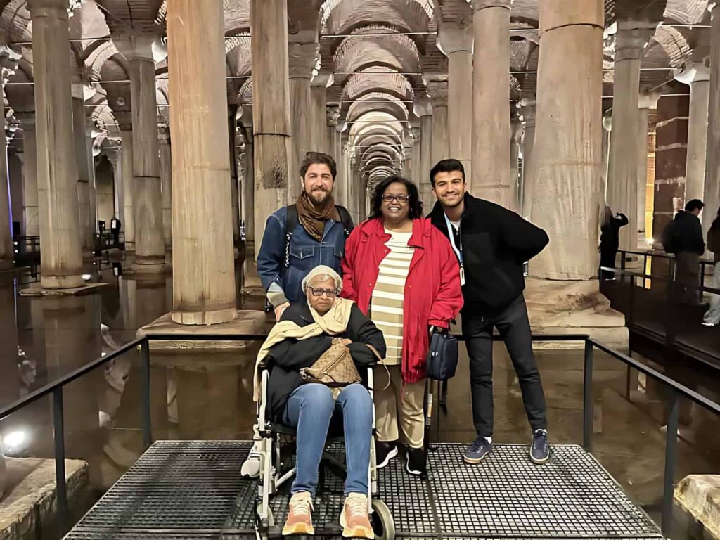 Fethi Karatas and Omer Celik inside Basilica Cistern Istanbul