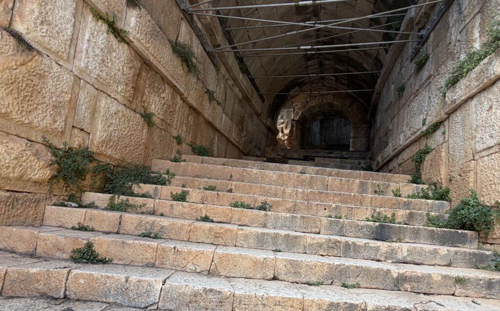 View of a Lycian hall with stairs looking abandoned