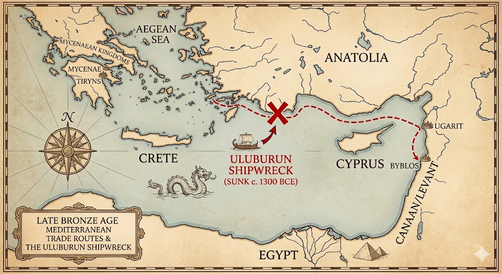 Uluburun Shipwreck possible route - The Other Tour