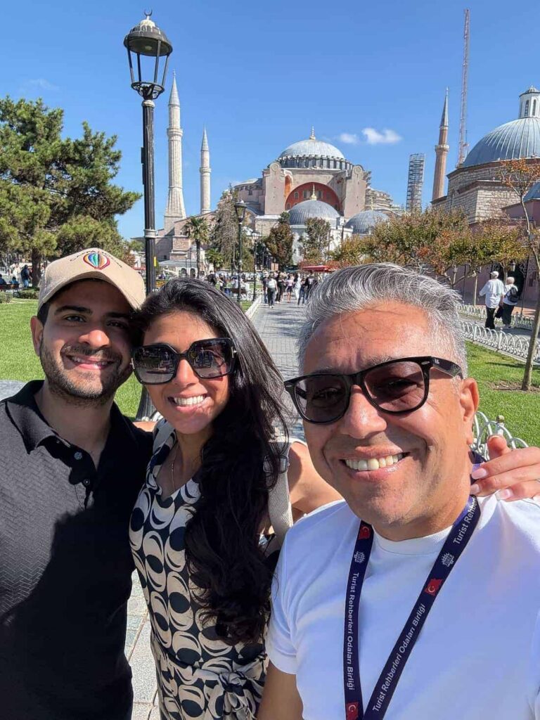 Orcun Kamit with Hagia Sophia Istanbul