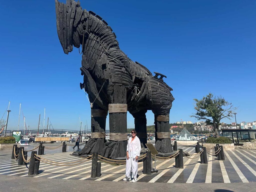 The giant wooden Trojan horse from the film Troy, now displayed on the Çanakkale waterfront