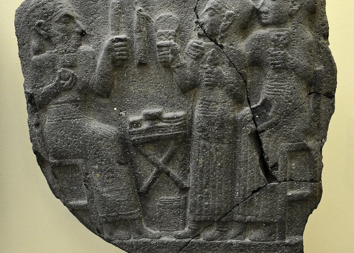 A Late Hittite ceremonial banquet scene, reflecting long-standing traditions of ritual feasting and hospitality in ancient Anatolia.