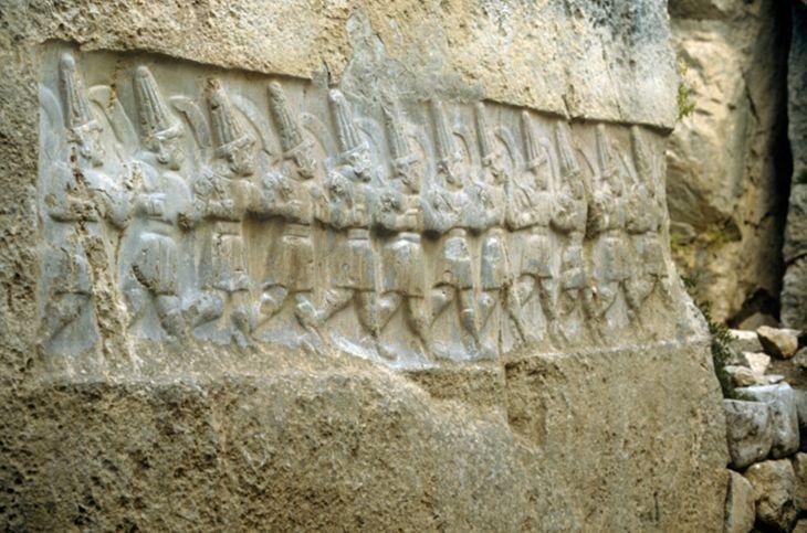 The Hittite sanctuary of Yazılıkaya, where rituals connected to the gods and the underworld were performed.