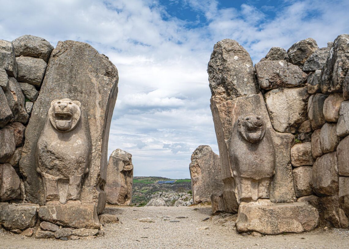 The Lion Gate, one of the best-preserved monumental entrances to the ancient Hittite capital of Hattusa.