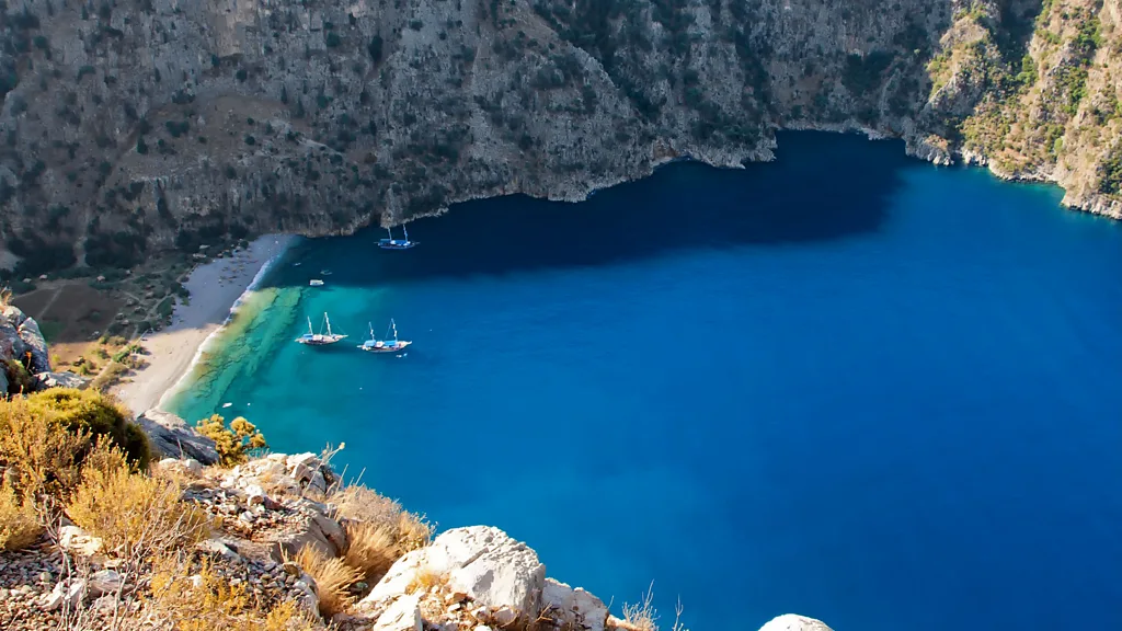 Panaromic view of Butterfly Valley near Faralya, Fethiye, Türkiye