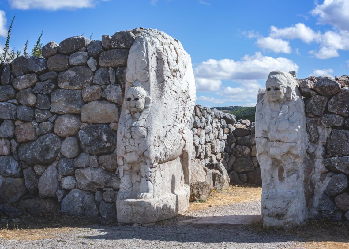 The Sphinx Gate, a monumental ceremonial entrance overlooking the ancient city of Hattusa.