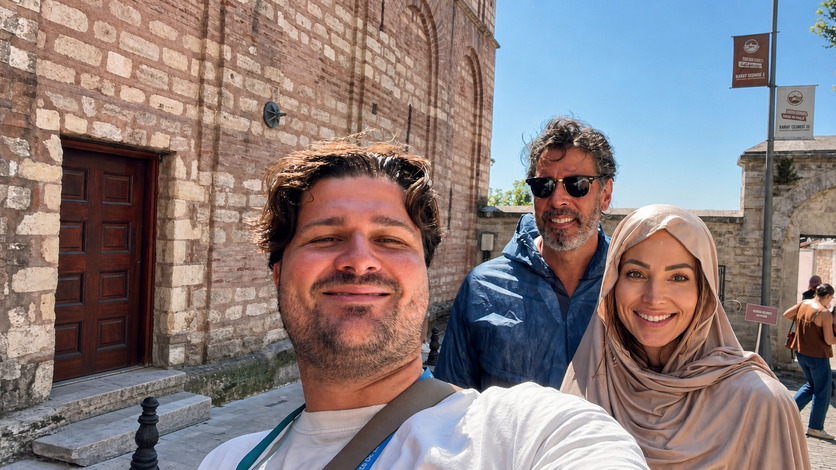 Deniz, Suzy and Harvey selfie