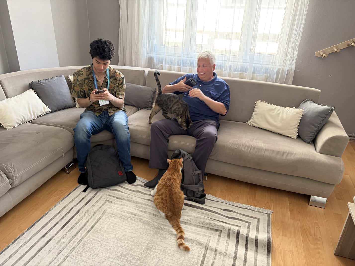 Jim is at Ayse' s house
