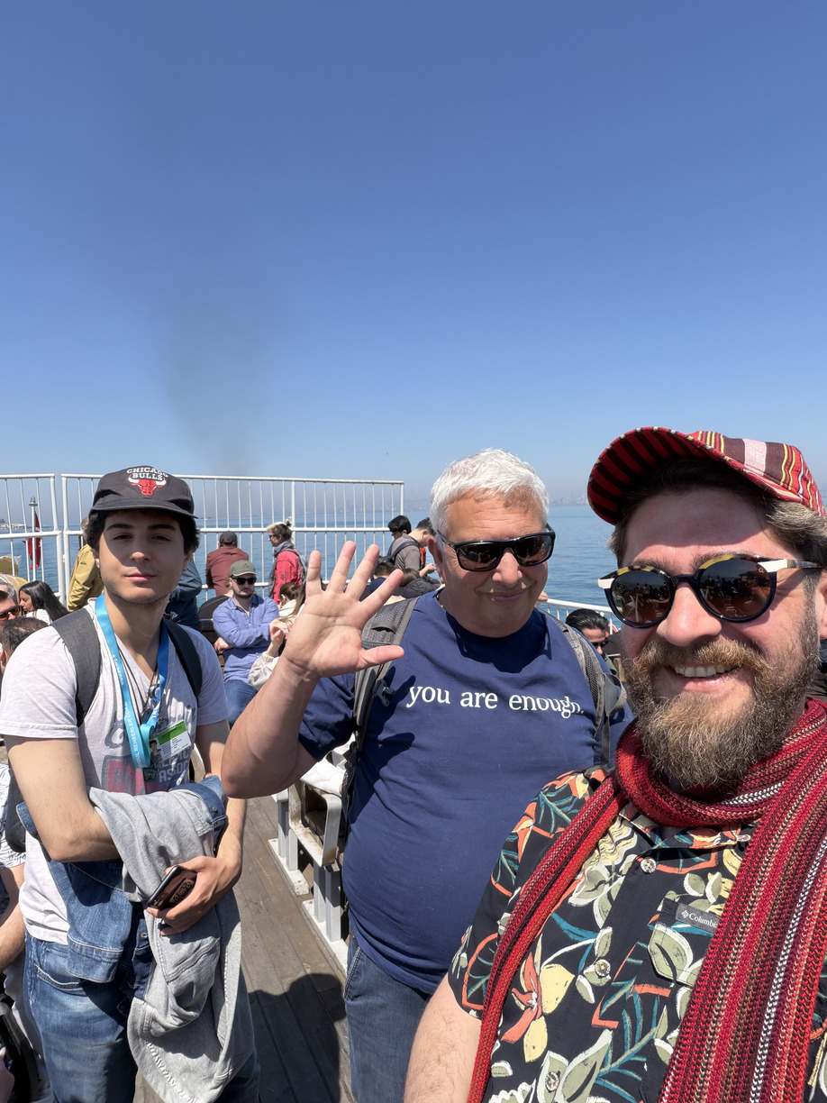 Jim, tolga and fethi on the ferry