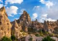 Fairy chimneys and volcanic rock formations in Cappadocia, Turkey