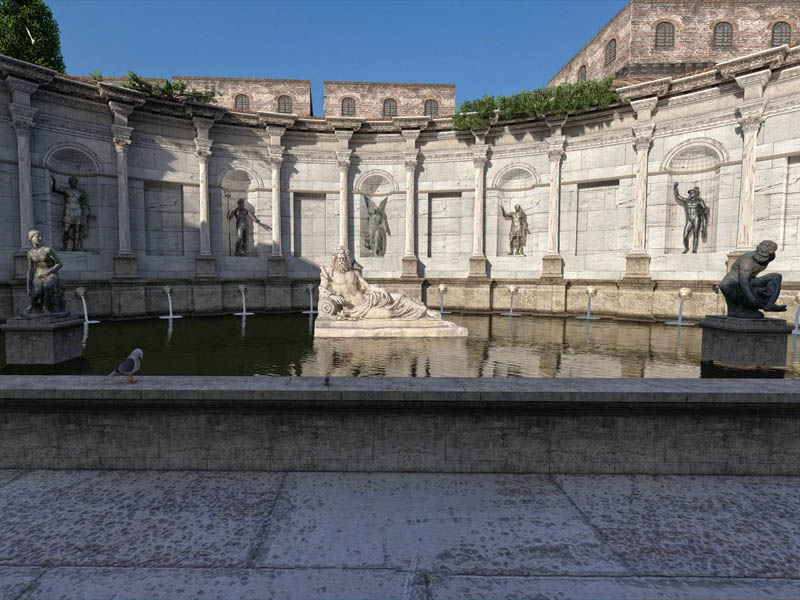 Marble architectural remains from the Forum of Theodosius near Beyazıt Square