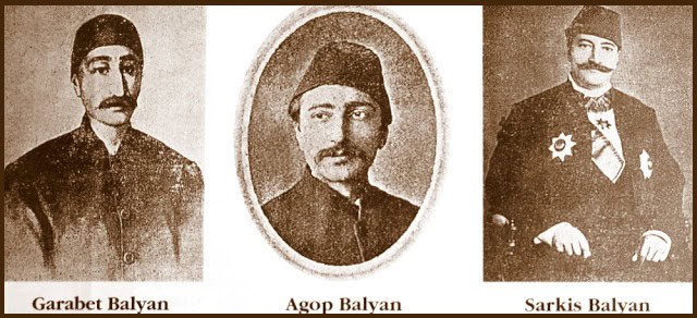 Historic portrait representing members of the Balyan family of Ottoman court architects