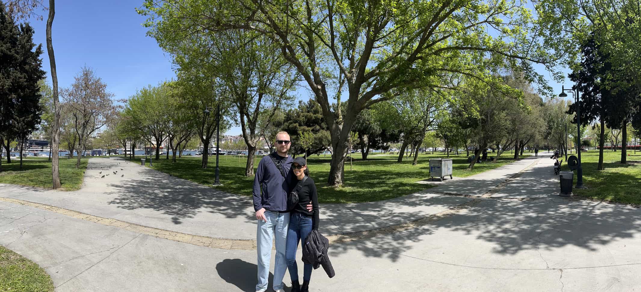 steven and melanie in the park