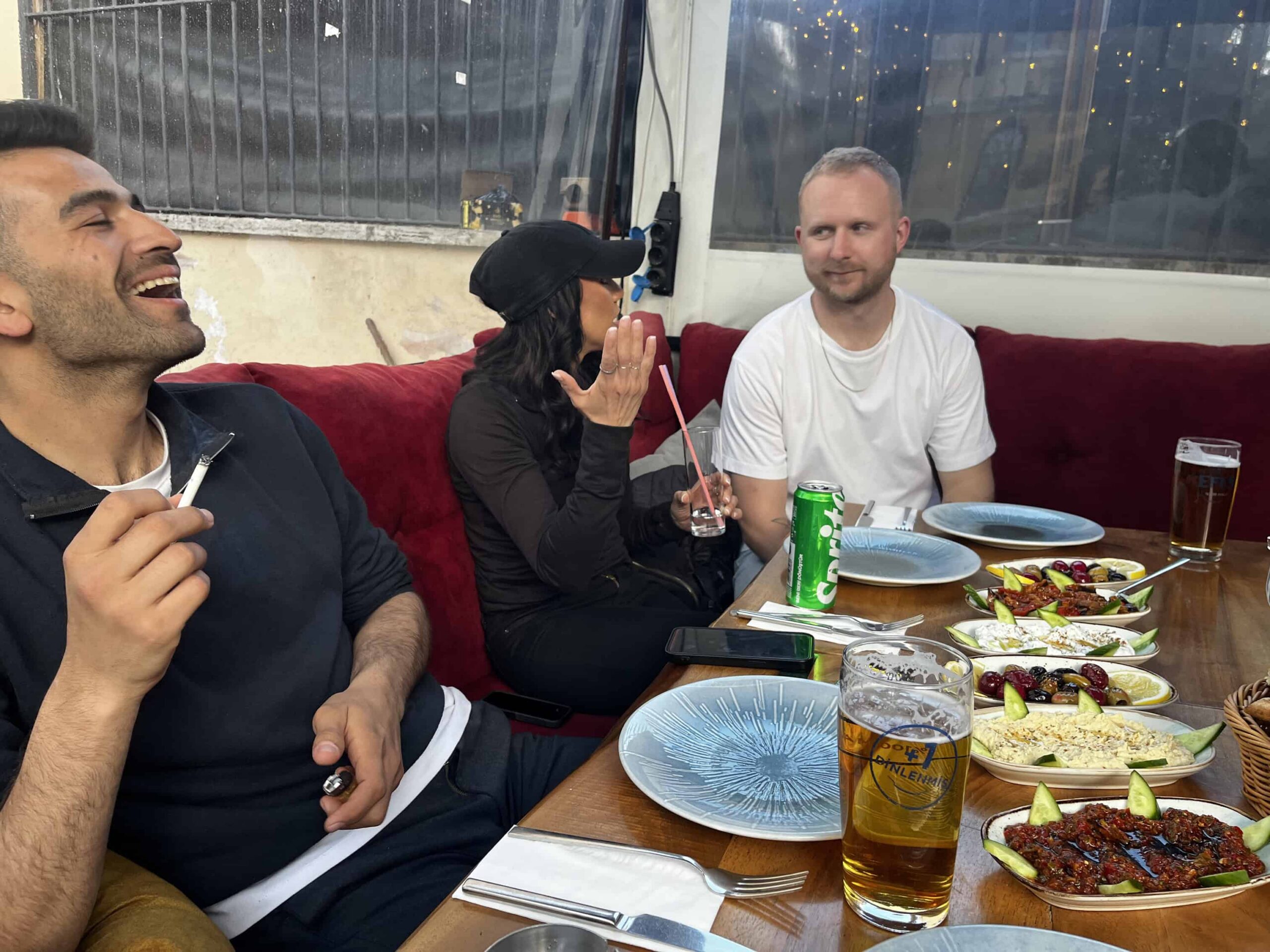 steven, melanie and omer breakfast